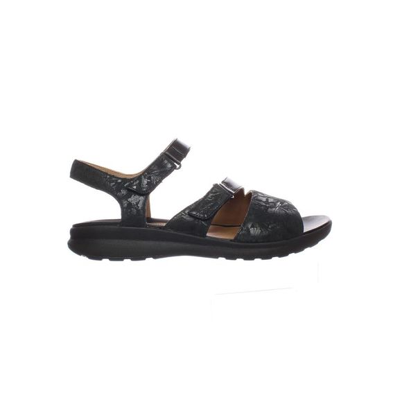 Clarks Womens Un Adorn Ease Black Leather Combi Ankle Strap Sandals Size 11 - Picture 1 of 4
